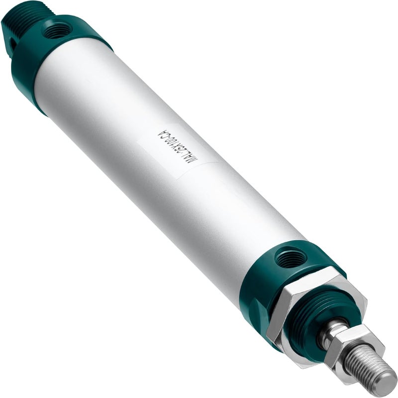 VIILOCK Pneumatic Air Cylinder 25mm Bore 100mm Stroke, Mini Air Cylinder Single Rod Double Action MAL 25 X 100 - Image 1
